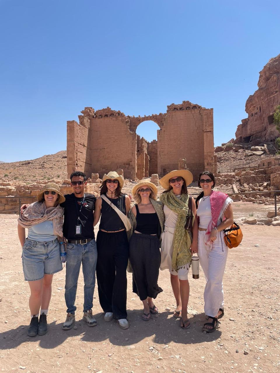 Guests at a Petra landmark