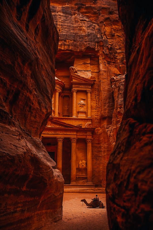 A high view across the Petra landscape